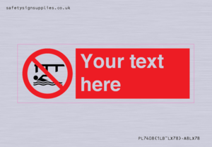 Custom Do not swim in the vicinity of piers